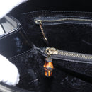 GUCCI Tote Bag Enamel Black Gold 002 1046 0407 Auth bs31886-18