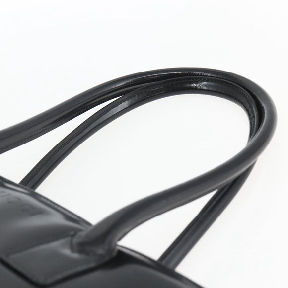 GUCCI Tote Bag Enamel Black Gold 002 1046 0407 Auth bs31886