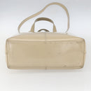 GUCCI Tote Bag Enamel 2way Beige Silver Auth bs31887-5
