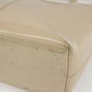 GUCCI Tote Bag Enamel 2way Beige Silver Auth bs31887-15