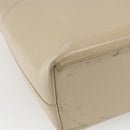 GUCCI Tote Bag Enamel 2way Beige Silver Auth bs31887-10