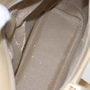 GUCCI Tote Bag Enamel 2way Beige Silver Auth bs31887-11