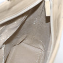 GUCCI Tote Bag Enamel 2way Beige Silver Auth bs31887-21