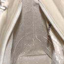 GUCCI Tote Bag Enamel 2way Beige Silver Auth bs31887-22