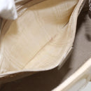 GUCCI Tote Bag Enamel 2way Beige Silver Auth bs31887-23