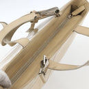 GUCCI Tote Bag Enamel 2way Beige Silver Auth bs31887-6