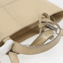 GUCCI Tote Bag Enamel 2way Beige Silver Auth bs31887-7