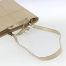 GUCCI Tote Bag Enamel 2way Beige Silver Auth bs31887-9