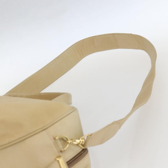 GUCCI Bamboo Hand Bag Leather 2way Beige Gold Auth bs31889