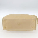 GUCCI Bamboo Hand Bag Leather 2way Beige Gold Auth bs31889-11