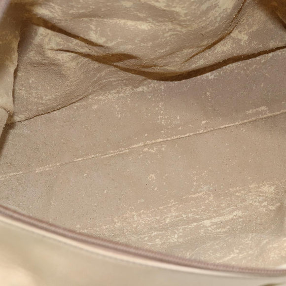 GUCCI Bamboo Hand Bag Leather 2way Beige Gold Auth bs31889