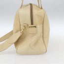 GUCCI Bamboo Hand Bag Leather 2way Beige Gold Auth bs31889-5