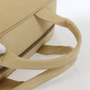 GUCCI Bamboo Hand Bag Leather 2way Beige Gold Auth bs31889-7