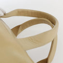 GUCCI Bamboo Hand Bag Leather 2way Beige Gold Auth bs31889-8