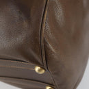 GUCCI Web Sherry Line Boston Bag Leather Brown Gold 40 002 548 33 Auth bs31890-9