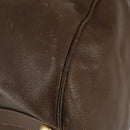 GUCCI Web Sherry Line Boston Bag Leather Brown Gold 40 002 548 33 Auth bs31890-15