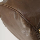 GUCCI Web Sherry Line Boston Bag Leather Brown Gold 40 002 548 33 Auth bs31890-16