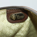 GUCCI Web Sherry Line Boston Bag Leather Brown Gold 40 002 548 33 Auth bs31890-22