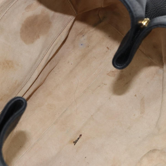 GUCCI Tote Bag Leather Black Gold 251826 Auth bs31891