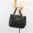 GUCCI Tote Bag Leather Black Gold 251826 Auth bs31891-24