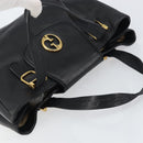 GUCCI Tote Bag Leather Black Gold 251826 Auth bs31891-6