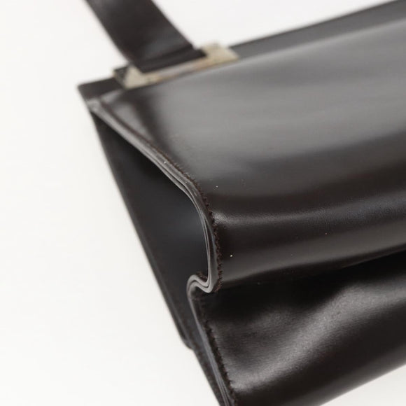 GUCCI Shoulder Bag Leather Outlet Brown Gold 001 1956 1909 Auth bs31892