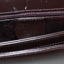 GUCCI Shoulder Bag Leather Outlet Brown Gold 001 1956 1909 Auth bs31892-14