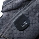 GUCCI Bamboo Hand Bag Nylon Leather Black Silver 000 2404 0509 Auth bs31893-18