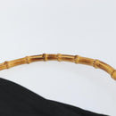 GUCCI Bamboo Hand Bag Nylon Leather Black Silver 000 2404 0509 Auth bs31893-14