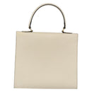 CELINE Hand Bag Leather White Gold Auth bs31896-2