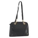 BALLY Tote Bag Leather Black Gold Auth bs31897-1