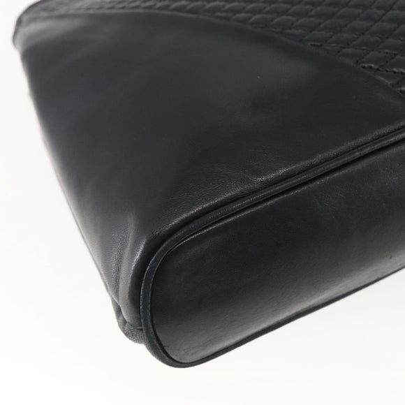 BALLY Tote Bag Leather Black Gold Auth bs31897