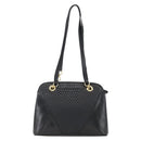 BALLY Tote Bag Leather Black Gold Auth bs31897-2