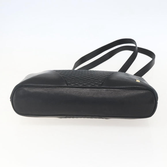 BALLY Tote Bag Leather Black Gold Auth bs31897