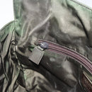 PRADA Hand Bag Nylon Khaki Silver Auth bs31898-22