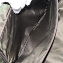 PRADA Hand Bag Nylon Khaki Silver Auth bs31898-24