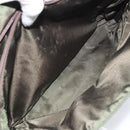 PRADA Hand Bag Nylon Khaki Silver Auth bs31898-25