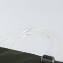 PRADA Hand Bag Nylon Khaki Silver Auth bs31898-8