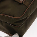 PRADA Shoulder Bag Nylon Khaki Silver Auth bs31899-14