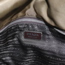 PRADA Shoulder Bag Nylon Khaki Silver Auth bs31899-21