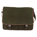 PRADA Shoulder Bag Nylon Khaki Silver Auth bs31899-13