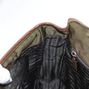 PRADA Shoulder Bag Nylon Khaki Silver Auth bs31899-23
