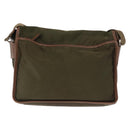 PRADA Shoulder Bag Nylon Khaki Silver Auth bs31899-2