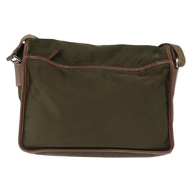 PRADA Shoulder Bag Nylon Khaki Silver Auth bs31899 - 0