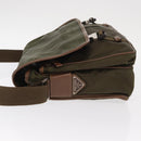 PRADA Shoulder Bag Nylon Khaki Silver Auth bs31899-4