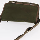 PRADA Shoulder Bag Nylon Khaki Silver Auth bs31899-6