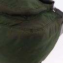 PRADA Shoulder Bag Nylon Khaki Silver Auth bs31900-11