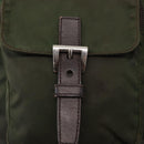PRADA Shoulder Bag Nylon Khaki Silver Auth bs31900-14