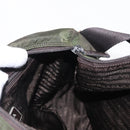 PRADA Shoulder Bag Nylon Khaki Silver Auth bs31900-18