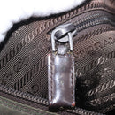 PRADA Shoulder Bag Nylon Khaki Silver Auth bs31900-21